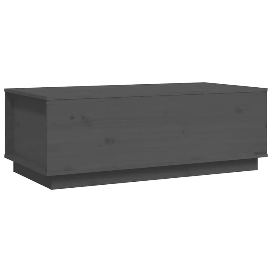 Table basse Gris 100x50x35 cm Bois massif de pin - 2