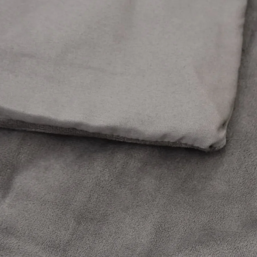 Couverture lestée avec housse Gris 137x200 cm 10 kg Tissu - 5