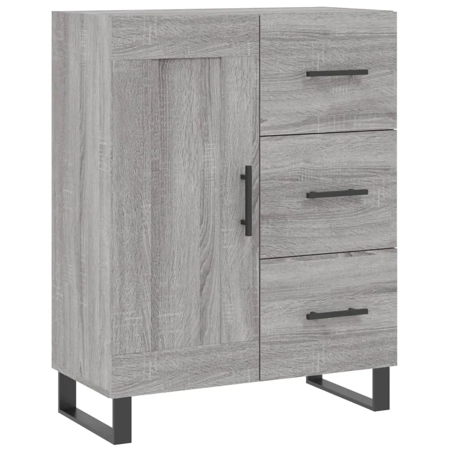 Buffet haut Sonoma gris 69,5x34x180 cm Bois d'ingénierie - 7