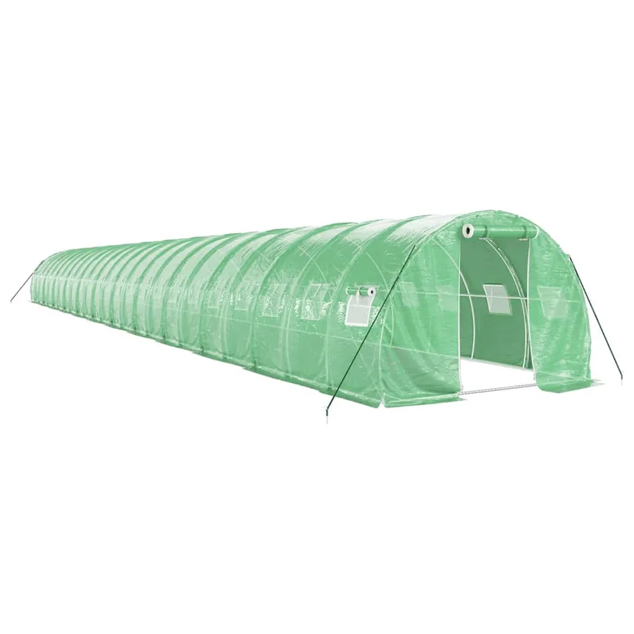 Serre avec cadre en acier vert 72 m² 24x3x2 m - 2