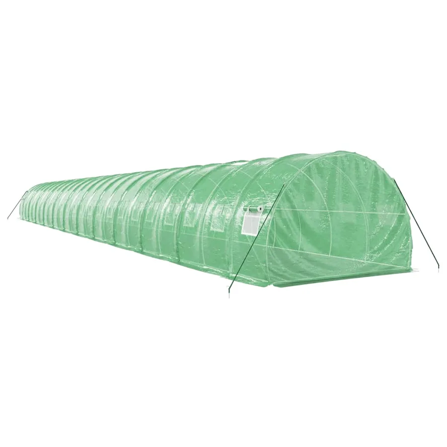 Serre avec cadre en acier vert 72 m² 24x3x2 m - 6