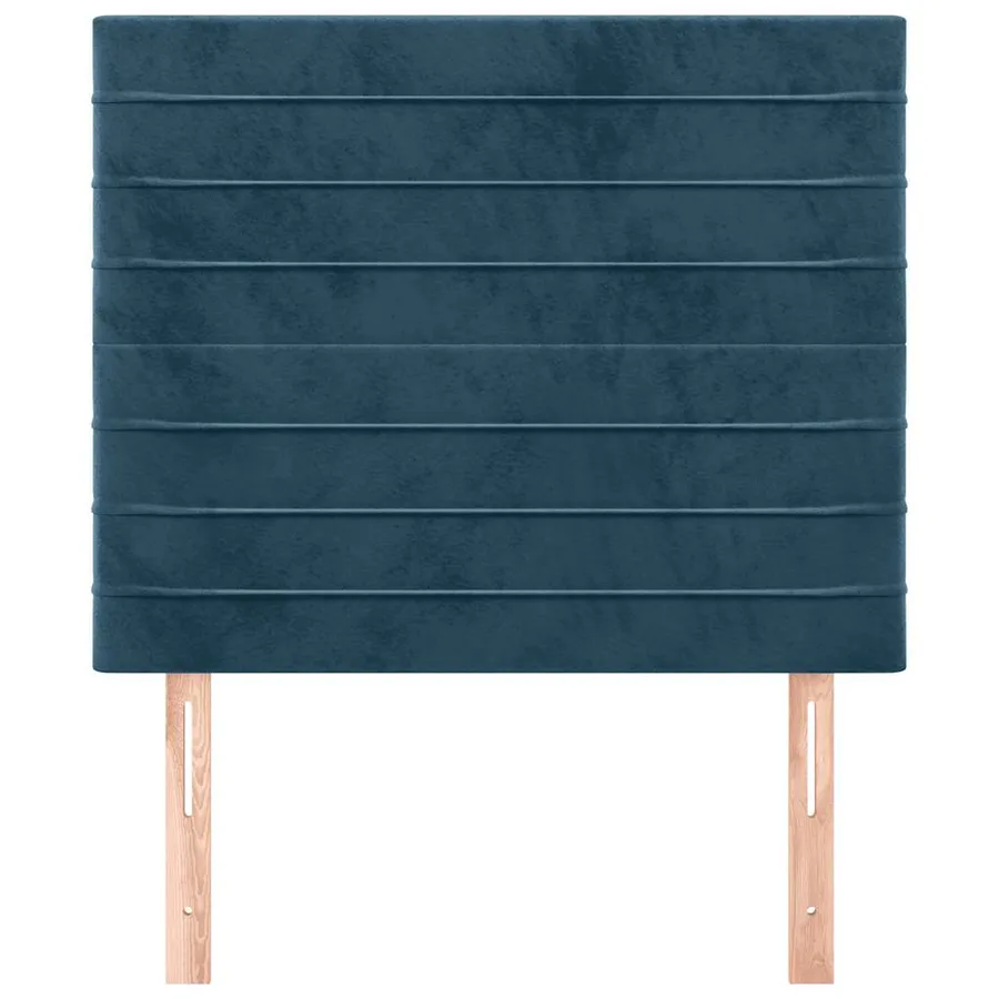 Tête de lit Bleu foncé 80x5x118/128 cm Velours - 3