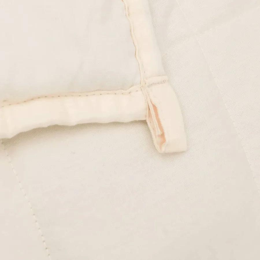 Couverture lestée Crème clair 122x183 cm 9 kg Tissu - 5