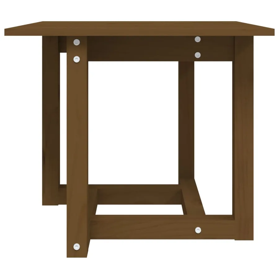 Table basse Marron miel 50x50x45 cm Bois massif de pin - 3