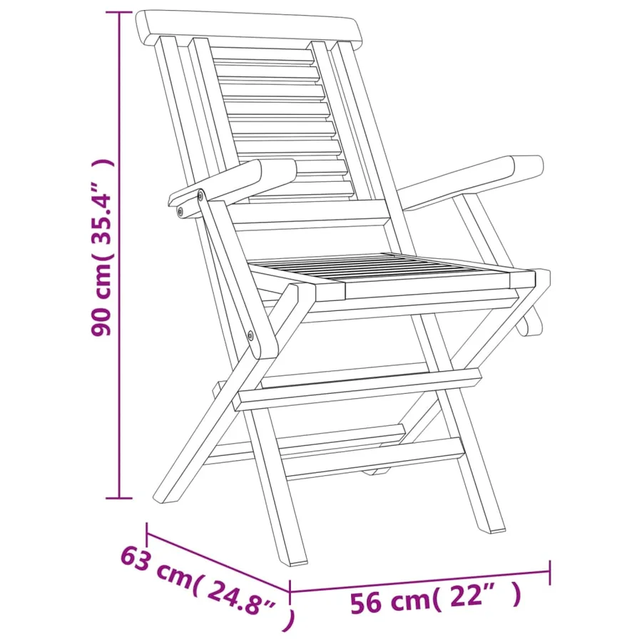 Ensemble à manger de jardin 7 pcs Bois de teck solide - 8