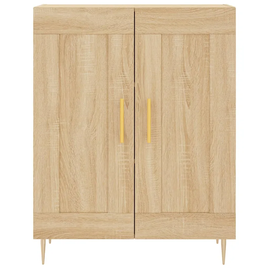 Buffet haut Chêne sonoma 69,5x34x180 cm Bois d'ingénierie - 8