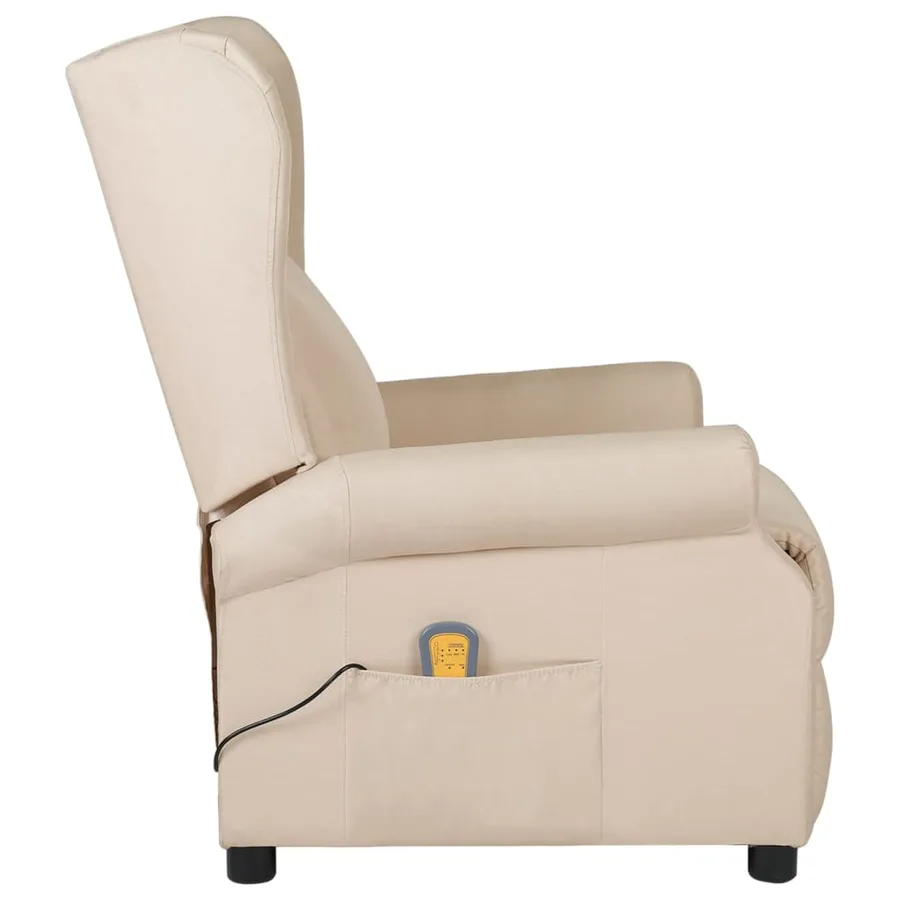 Fauteuil de massage Crème Tissu - 3