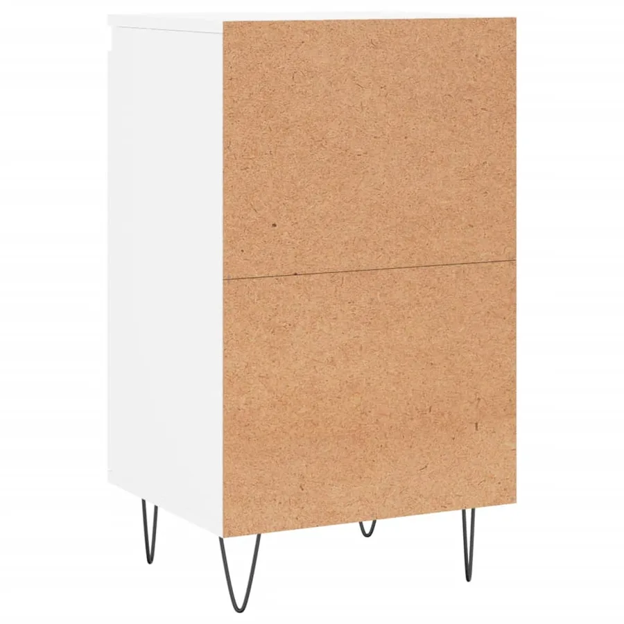 Buffet blanc 40x35x70 cm bois d’ingénierie - 8