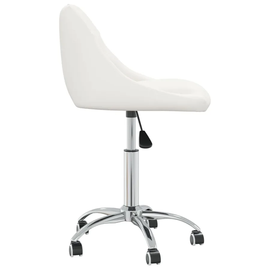 Chaise pivotante de salle à manger Blanc Similicuir - 3