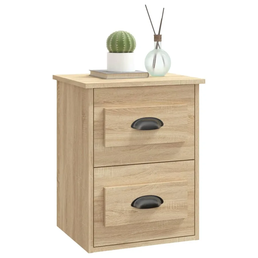 Tables de chevet murales 2 pcs chêne sonoma 41,5x36x53 cm - 5