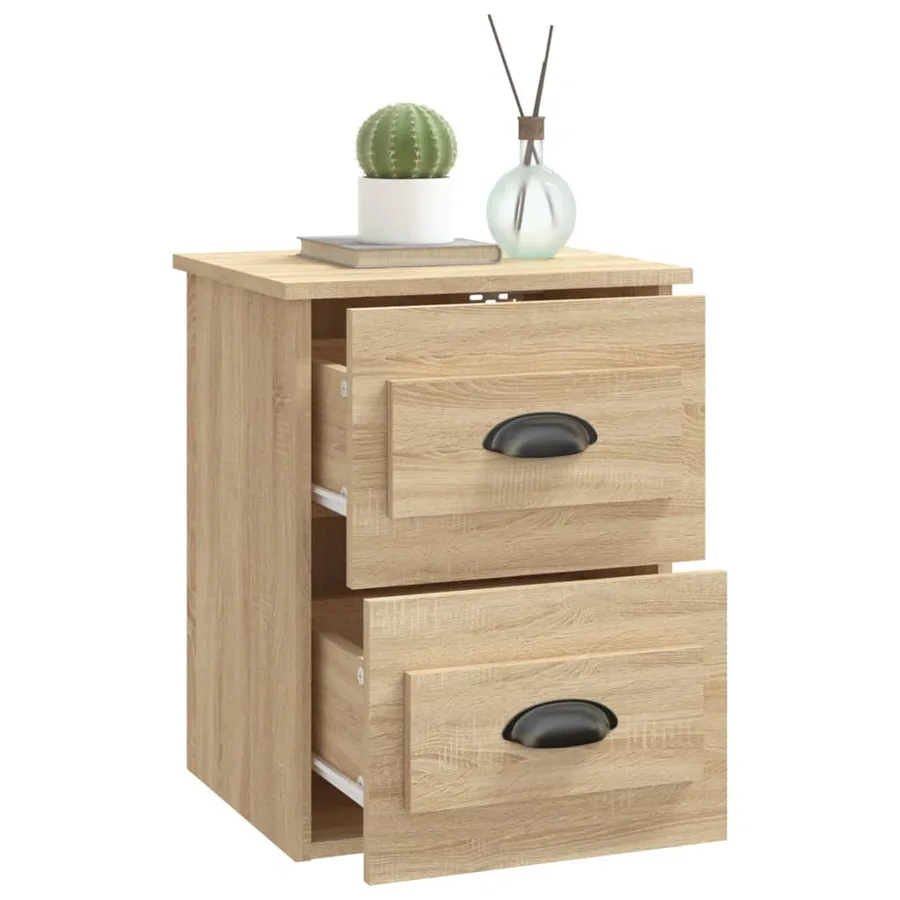 Tables de chevet murales 2 pcs chêne sonoma 41,5x36x53 cm - 6