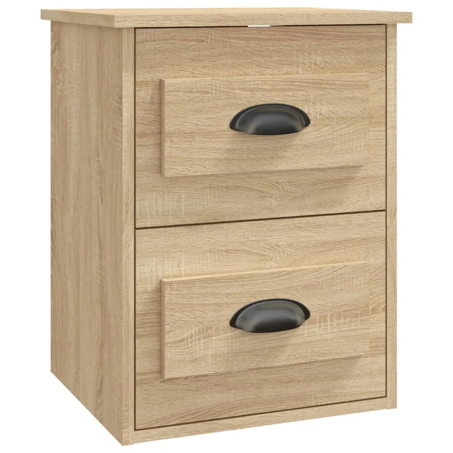 Tables de chevet murales 2 pcs chêne sonoma 41,5x36x53 cm - 7