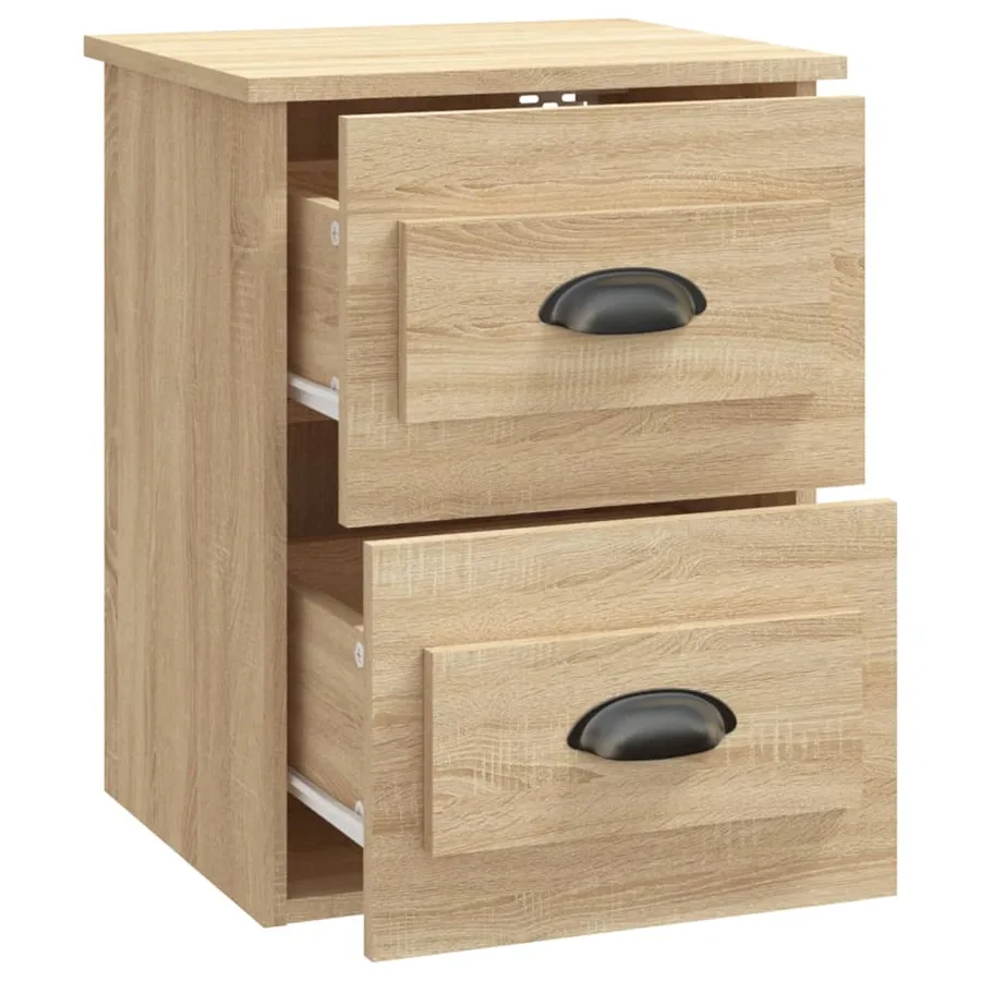 Tables de chevet murales 2 pcs chêne sonoma 41,5x36x53 cm - 8