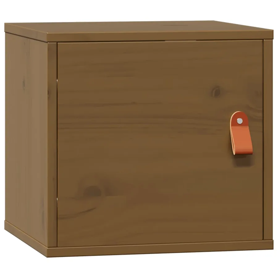 Armoires murales 2pcs Marron miel 31,5x30x30 cm Bois pin massif - 7