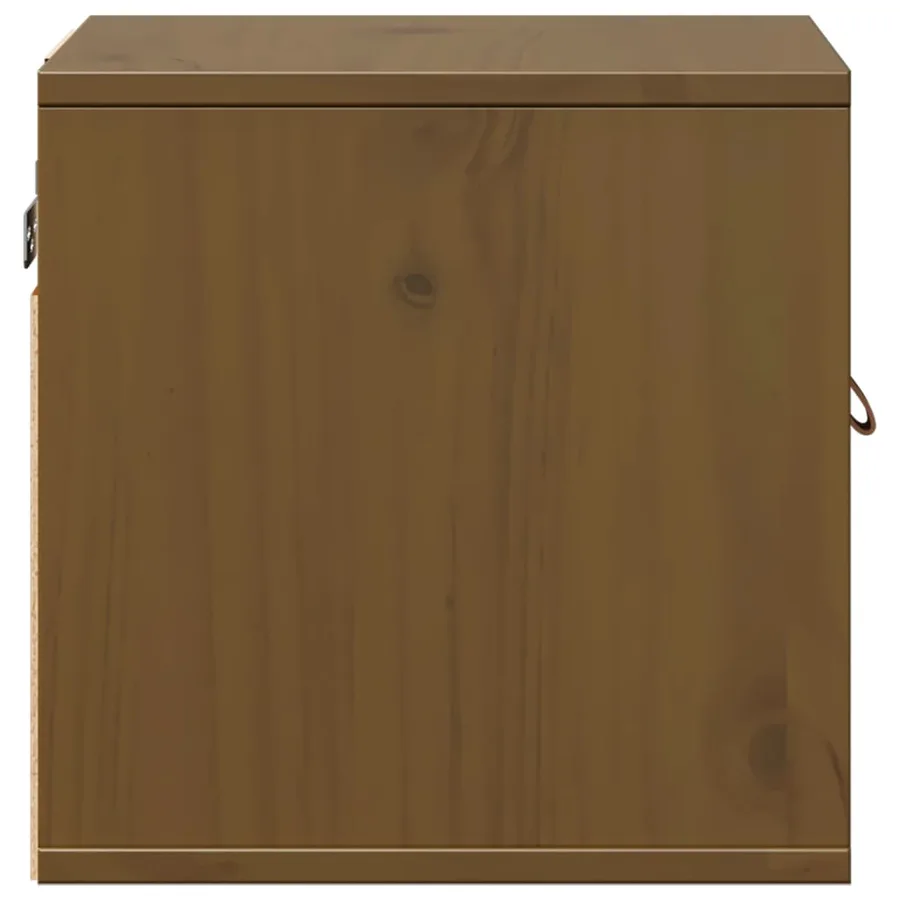 Armoires murales 2pcs Marron miel 31,5x30x30 cm Bois pin massif - 8