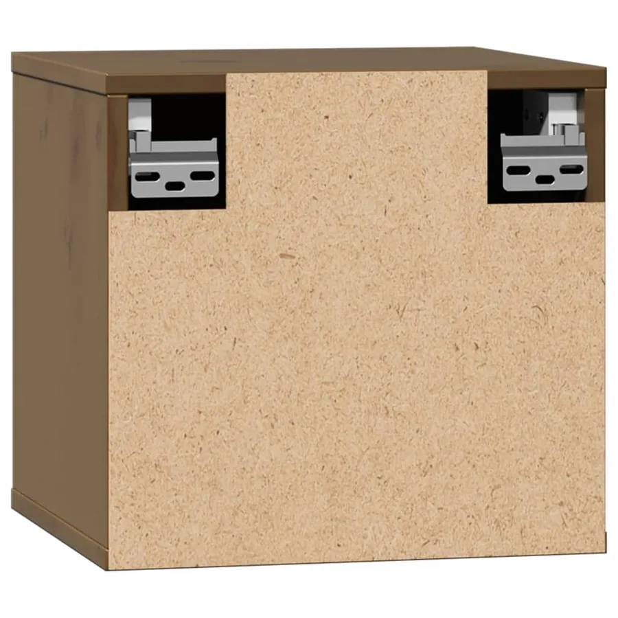 Armoires murales 2pcs Marron miel 31,5x30x30 cm Bois pin massif - 9