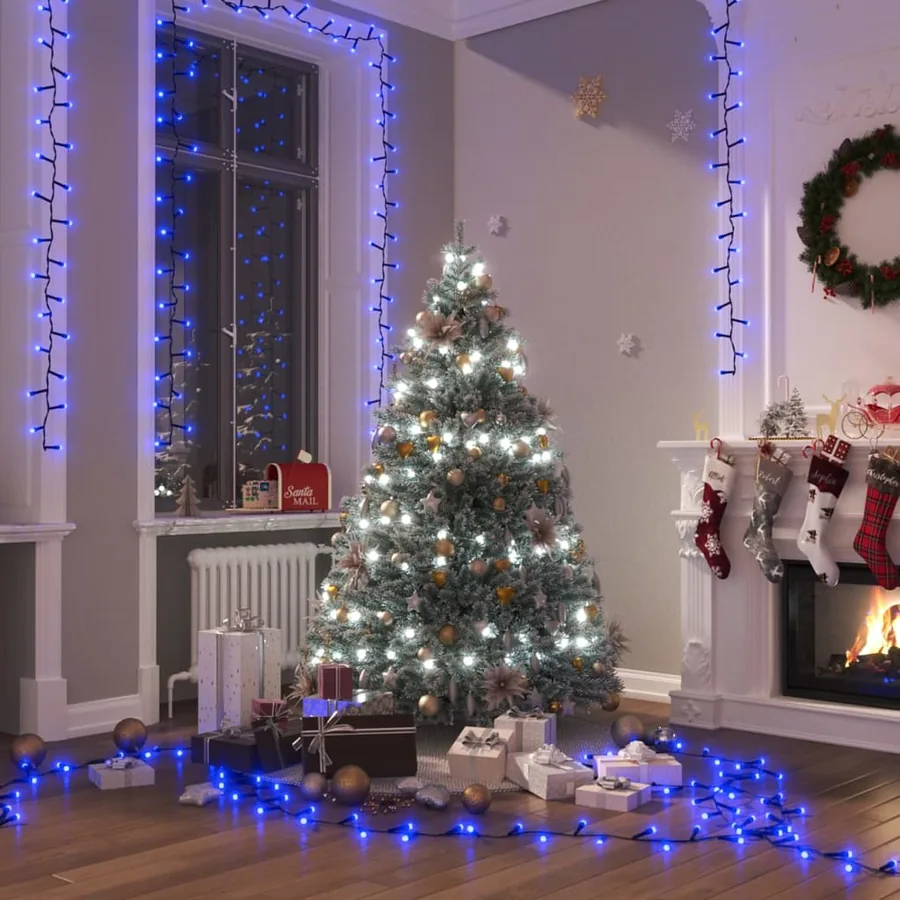 Guirlande à LED compacte avec 2000 LED Bleues 45 m PVC
