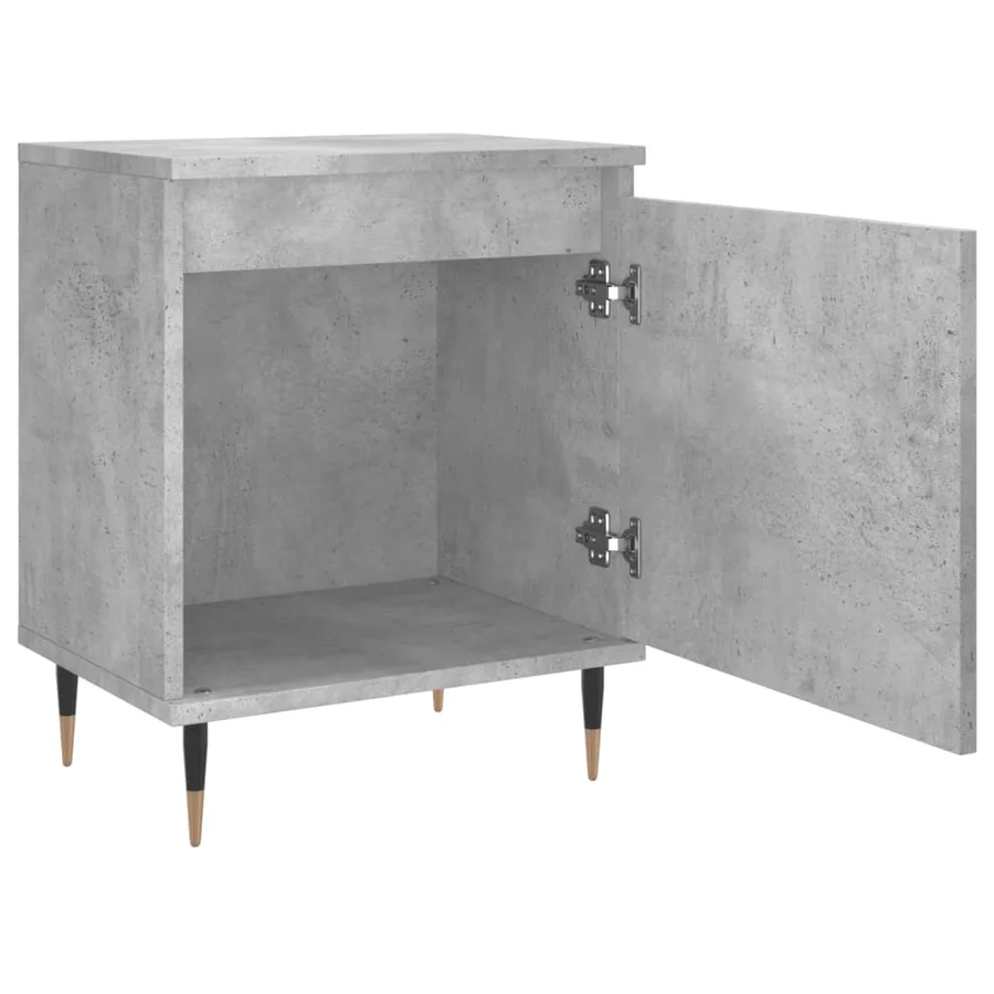 Tables de chevet 2 pcs gris béton 40x30x50 cm bois d'ingénierie - 6