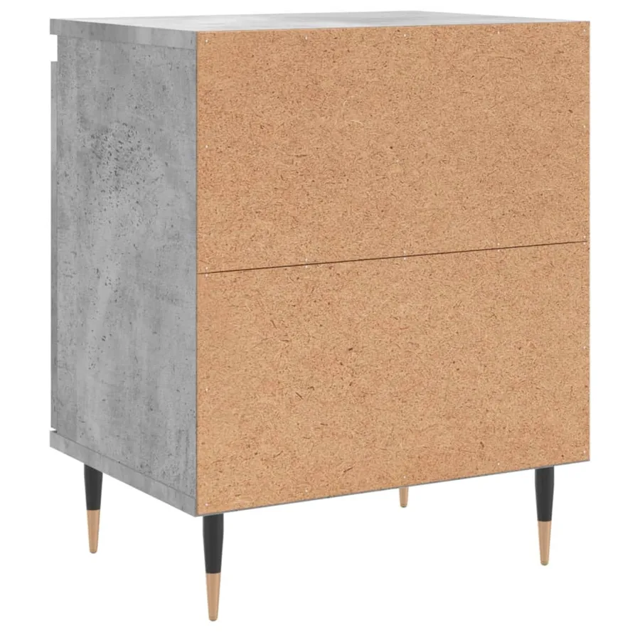 Tables de chevet 2 pcs gris béton 40x30x50 cm bois d'ingénierie - 8