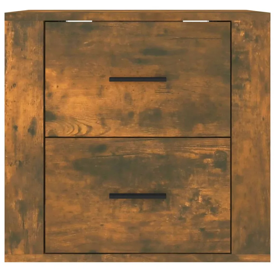 Table de chevet murale Chêne fumé 50x36x47 cm - 6