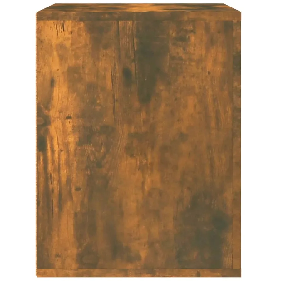 Table de chevet murale Chêne fumé 50x36x47 cm - 7