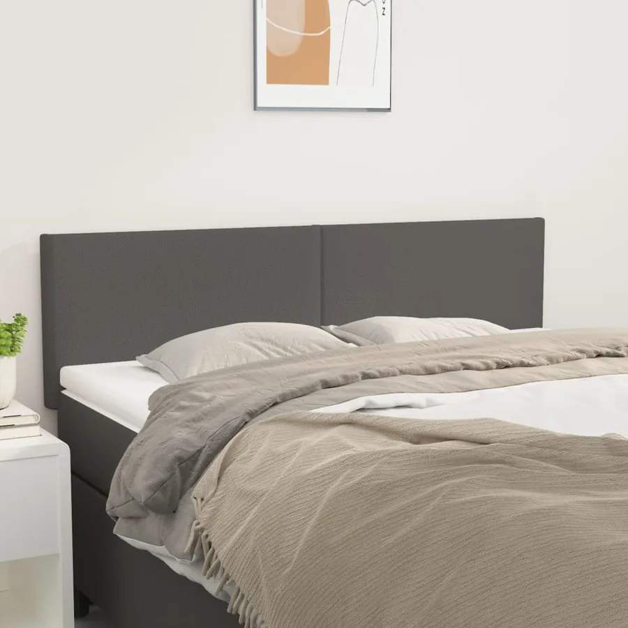 Têtes de lit Gris 144x5x78/88 cm Similicuir