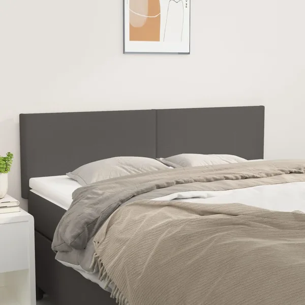 Têtes de lit Gris 144x5x78/88 cm Similicuir
