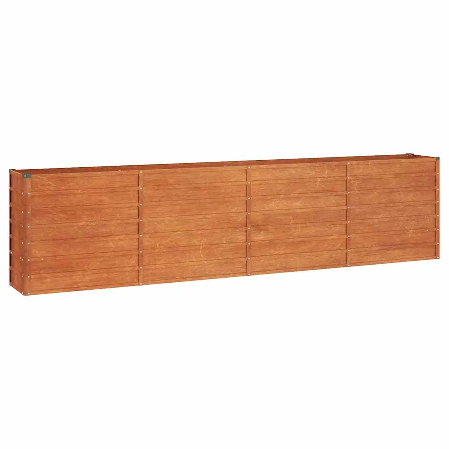 Lit surélevé de jardin rouillé 320x40x77 cm acier corten - 2