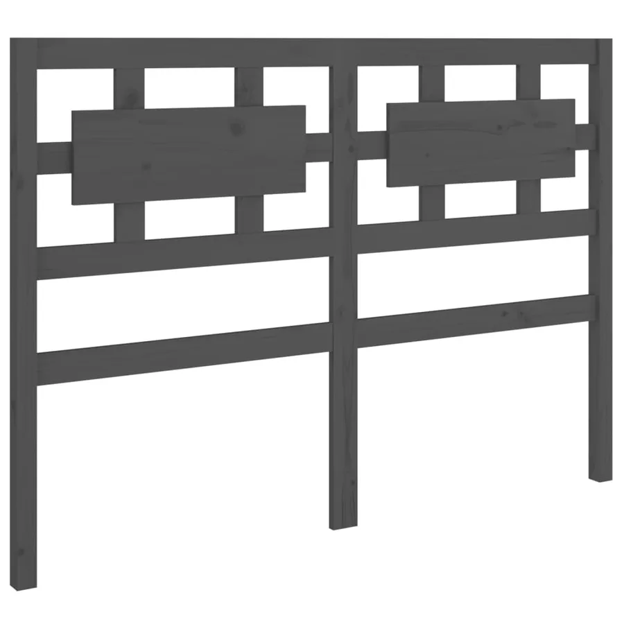 Tête de lit Gris 125,5x4x100 cm Bois massif de pin - 2