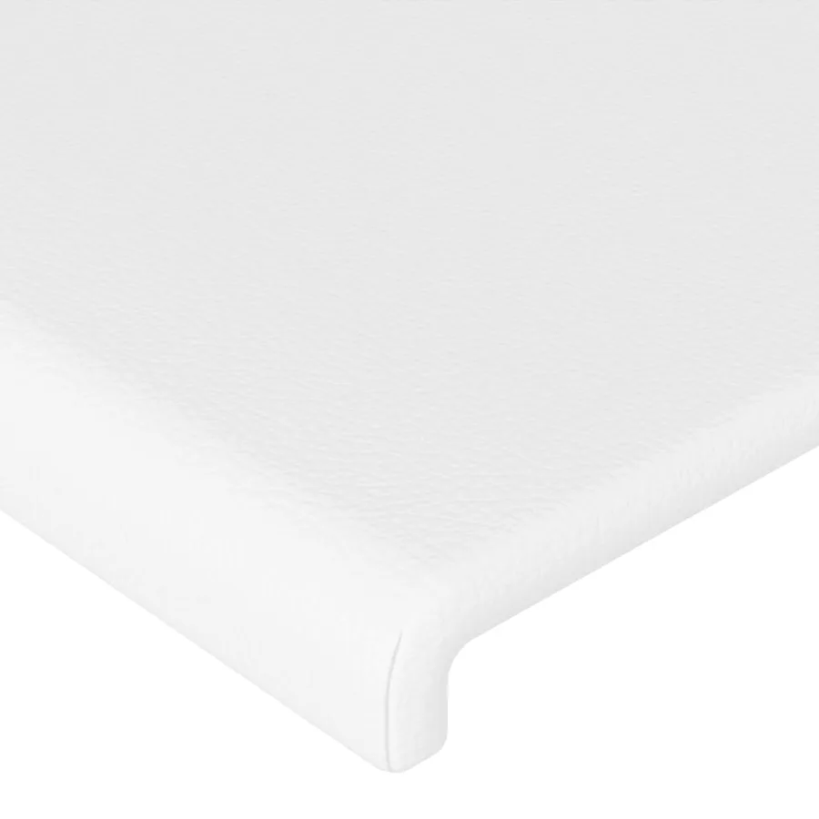 Tête de lit à LED Blanc 203x16x118/128 cm Similicuir - 5