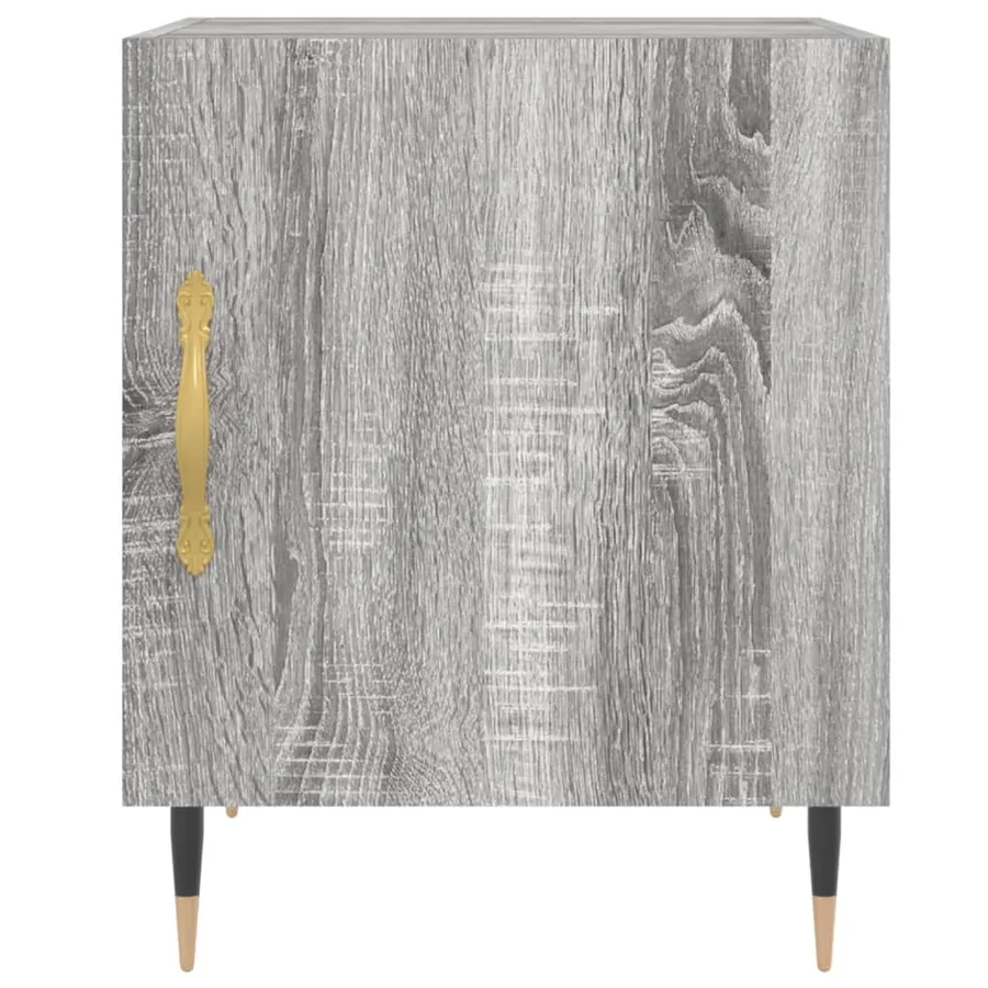 Tables de chevet 2 pcs sonoma gris 40x40x50cm bois d'ingénierie - 5