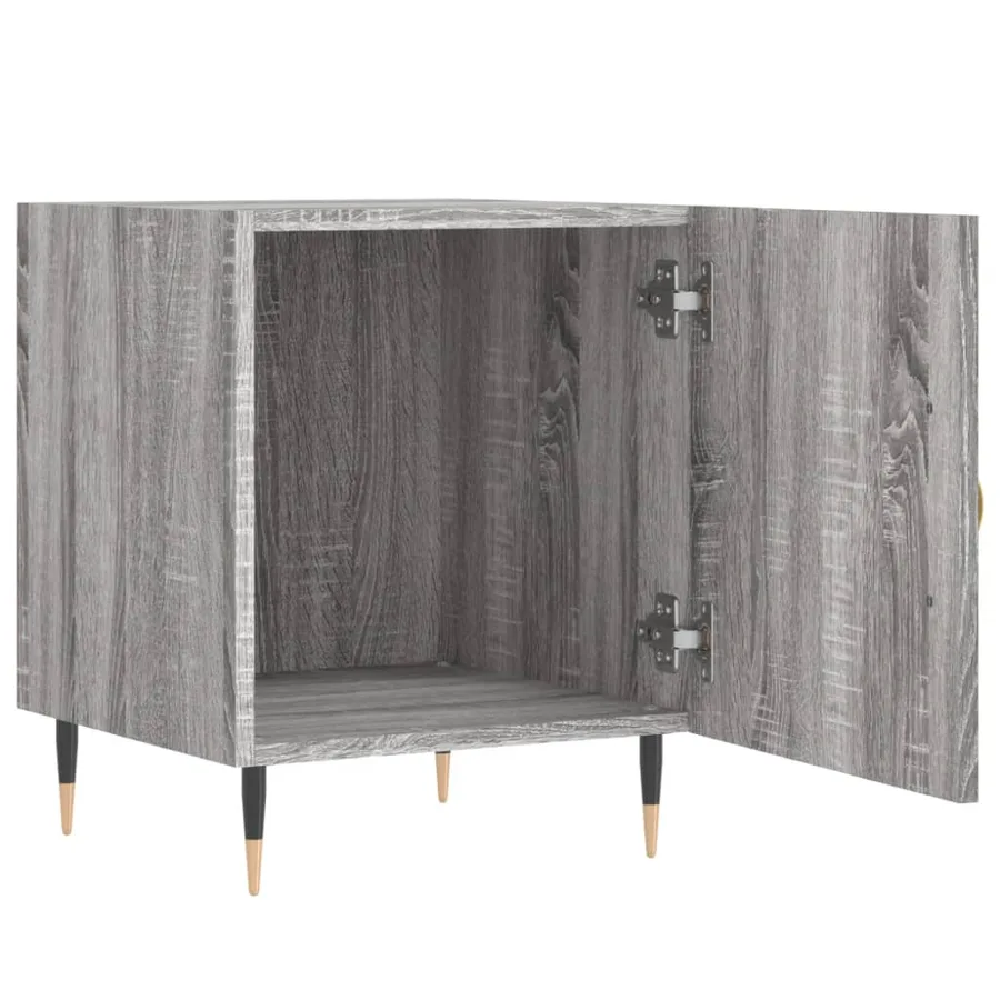 Tables de chevet 2 pcs sonoma gris 40x40x50cm bois d'ingénierie - 7