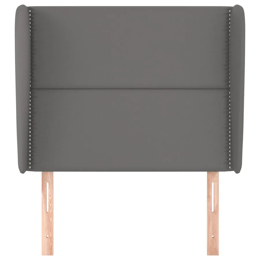 Tête de lit avec oreilles Gris 93x23x118/128 cm Similicuir - 3