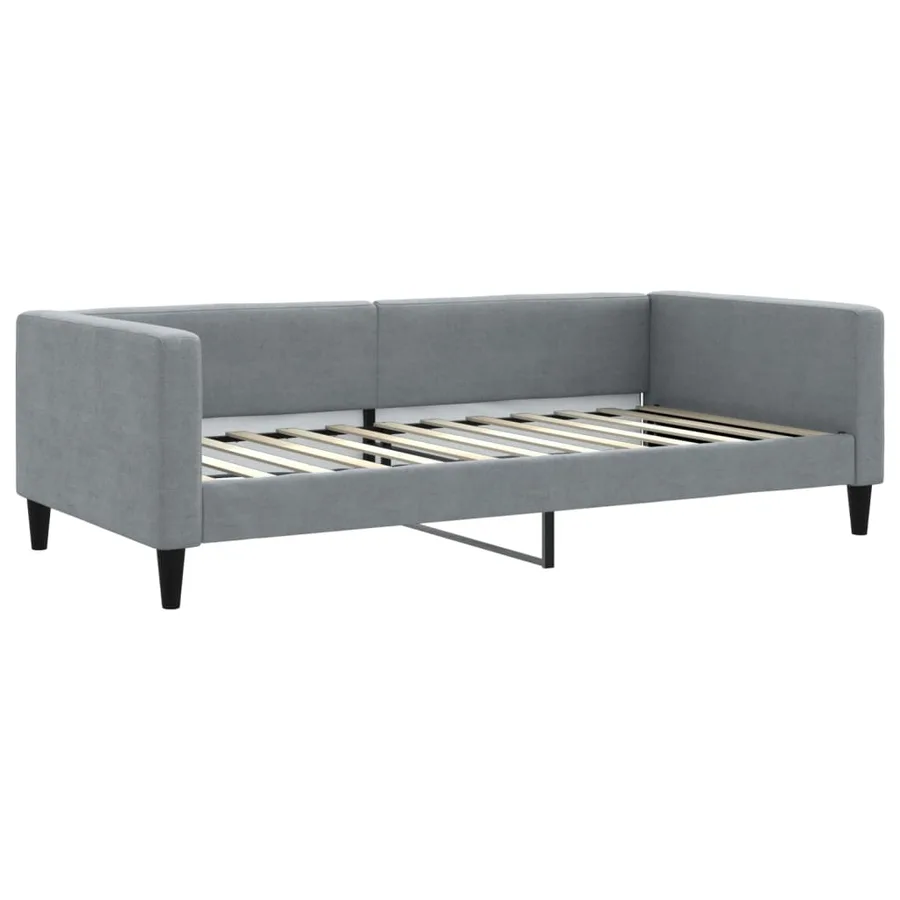 Lit de jour avec gigogne sans matelas gris clair 100x200 cm - 6