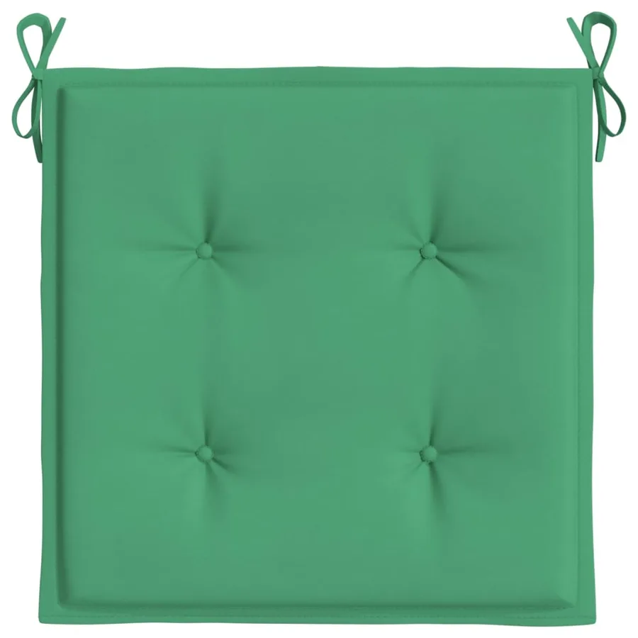 Coussins de chaise jardin lot de 6 vert 50x50x4 cm tissu oxford - 6