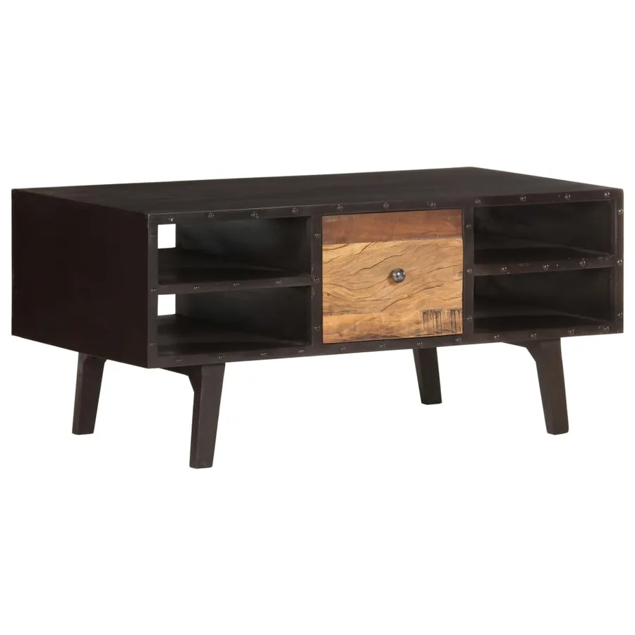 Table basse 100x50x45 cm Bois de récupération massif - 10