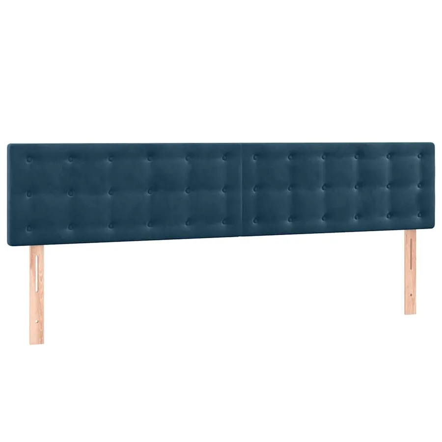 Têtes de lit Bleu foncé 180 x 5 x 78/88 cm Velours - 2