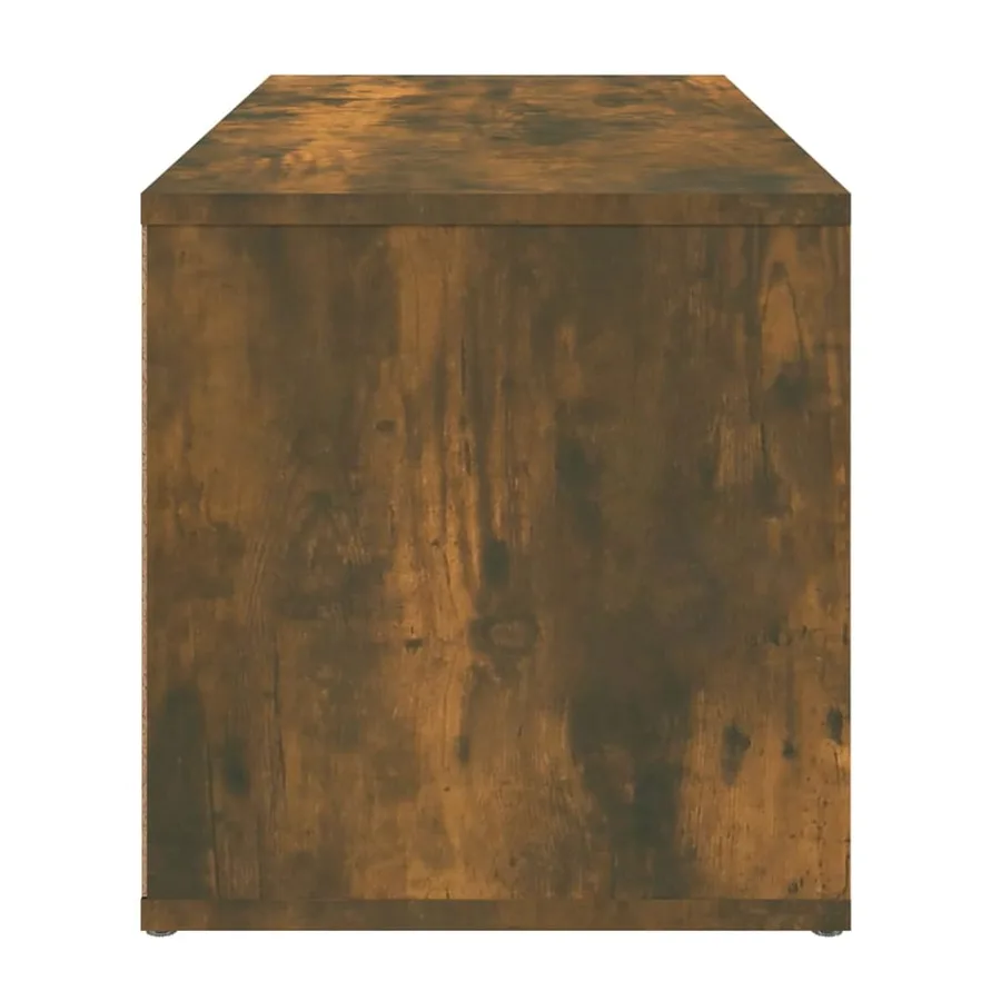 Meuble TV Chêne fumé 80x34x36 cm Bois d'ingénierie - 8