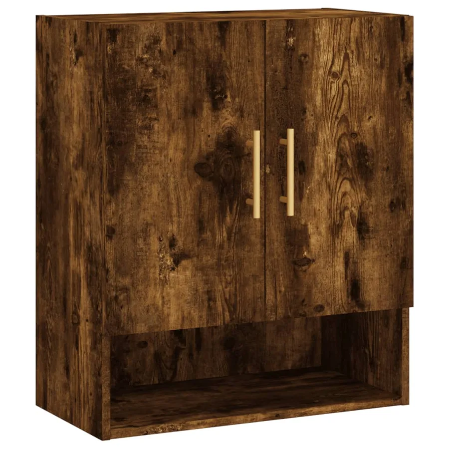 Armoire murale chêne fumé 60x31x70 cm bois d'ingénierie - 2