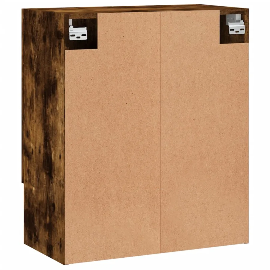 Armoire murale chêne fumé 60x31x70 cm bois d'ingénierie - 8