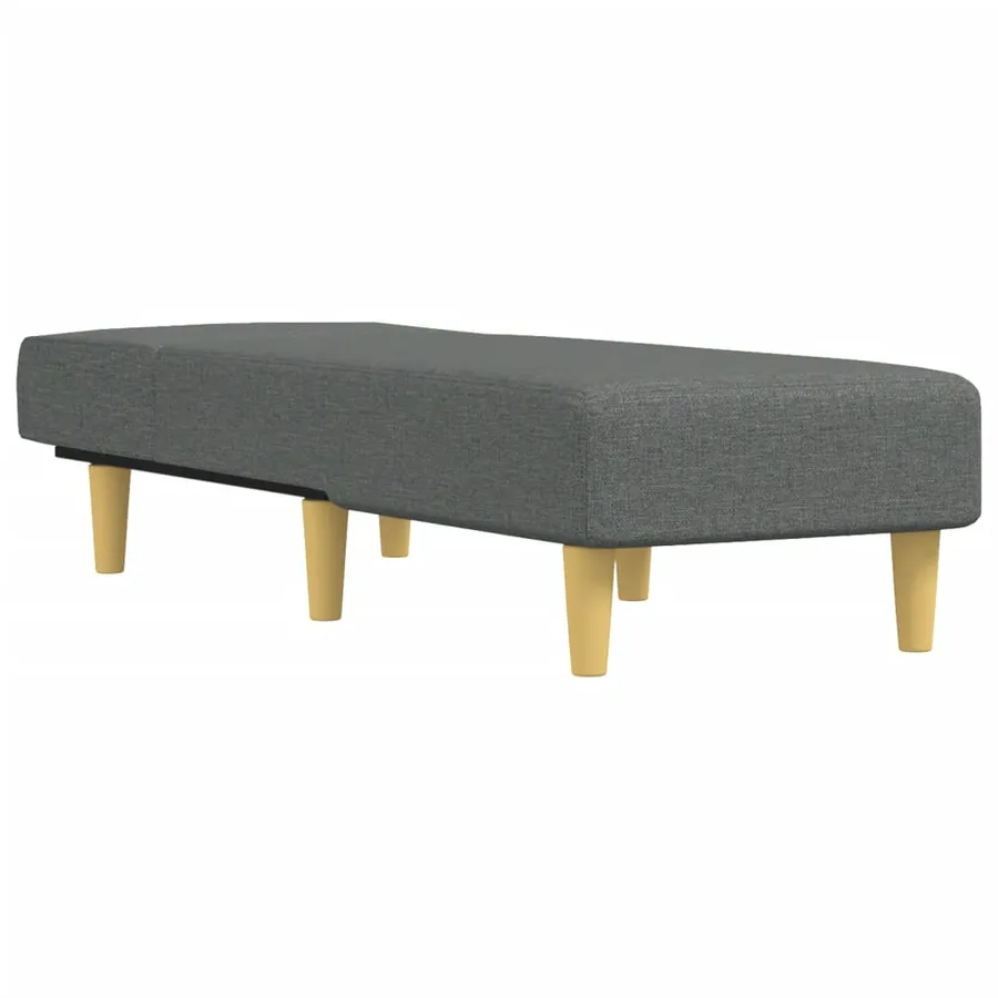 Chaise longue gris foncé tissu - 3
