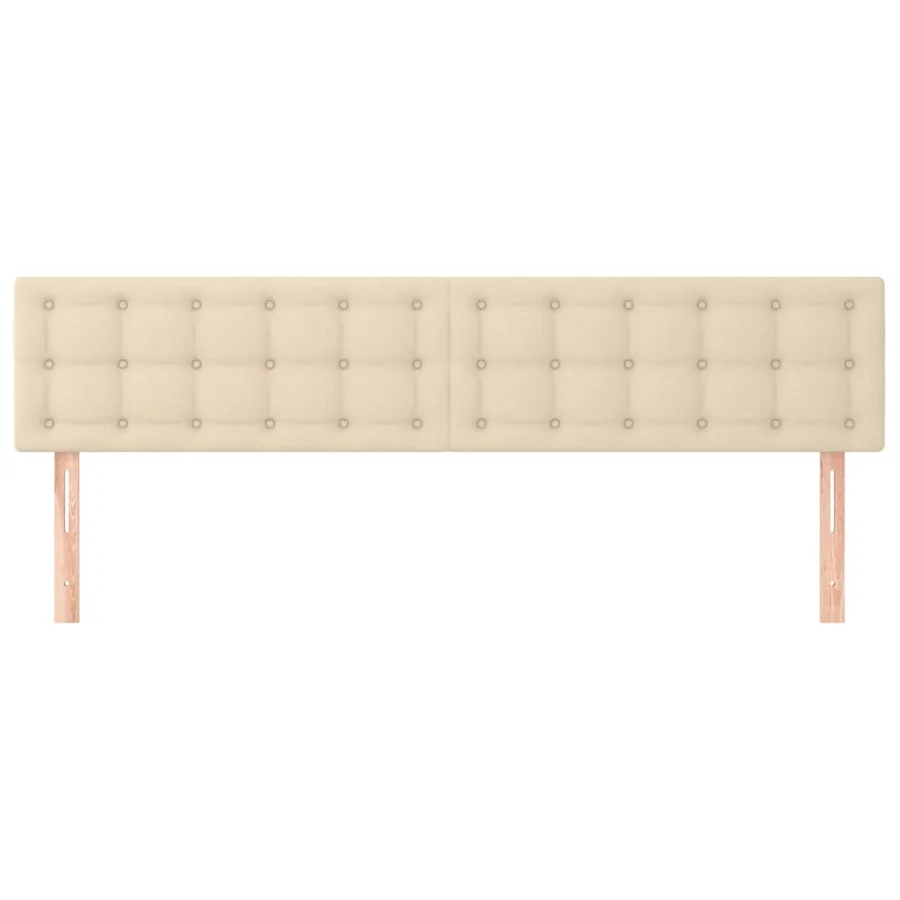 Têtes de lit Crème 200x5x78/88 cm Tissu - 3