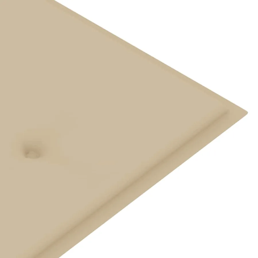 Banc Batavia avec coussin beige 150 cm Bois de teck massif - 7