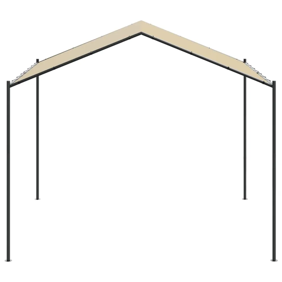 Tente à auvent beige 4x4 m acier et tissu - 3