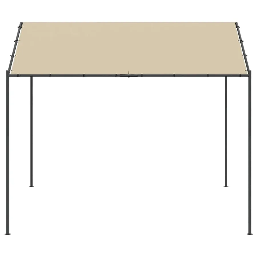 Tente à auvent beige 4x4 m acier et tissu - 4