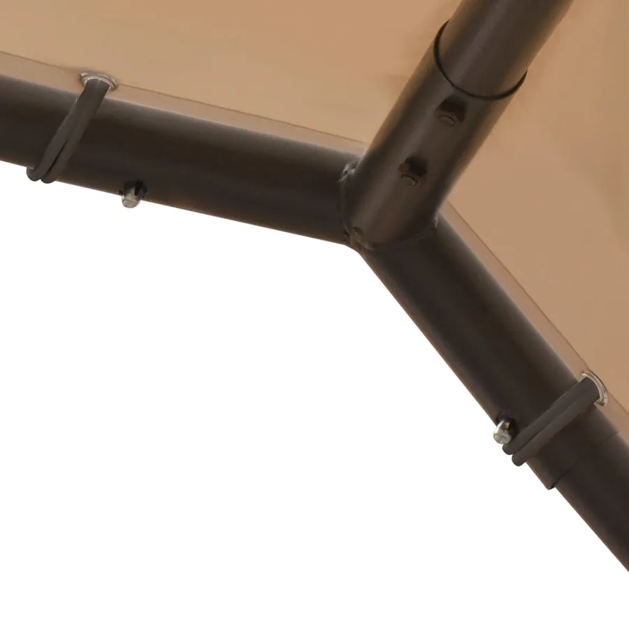 Tente à auvent beige 4x4 m acier et tissu - 5