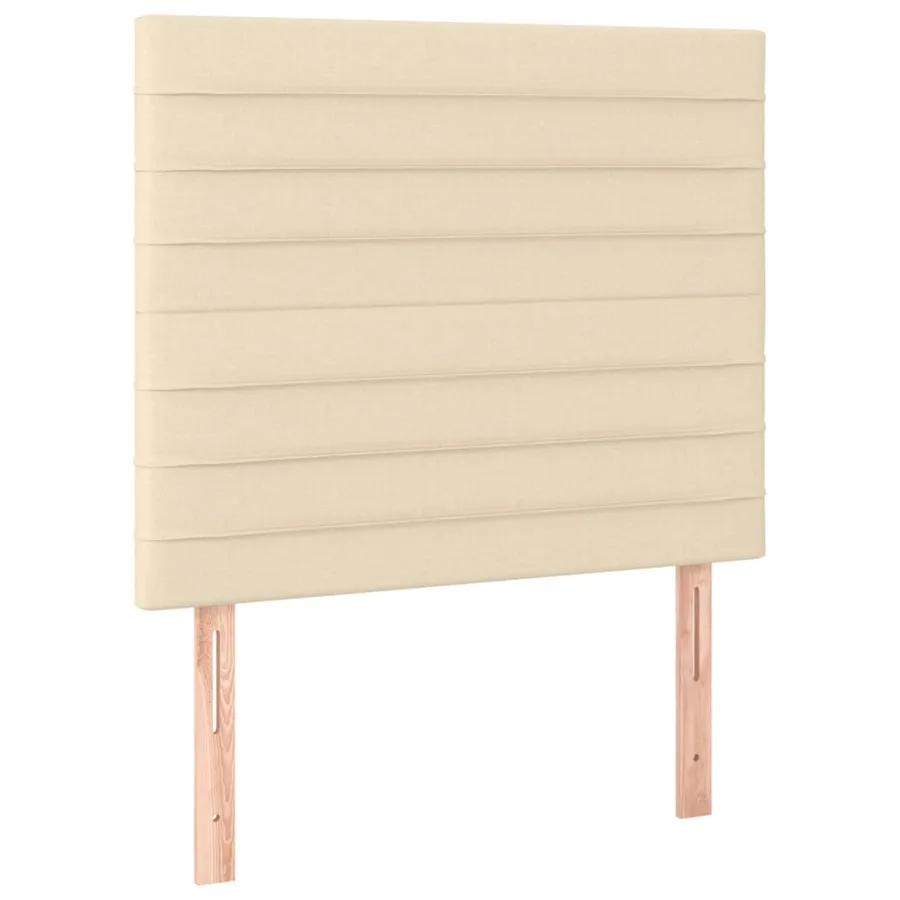 Tête de lit à LED Crème 80x5x118/128 cm Tissu - 4