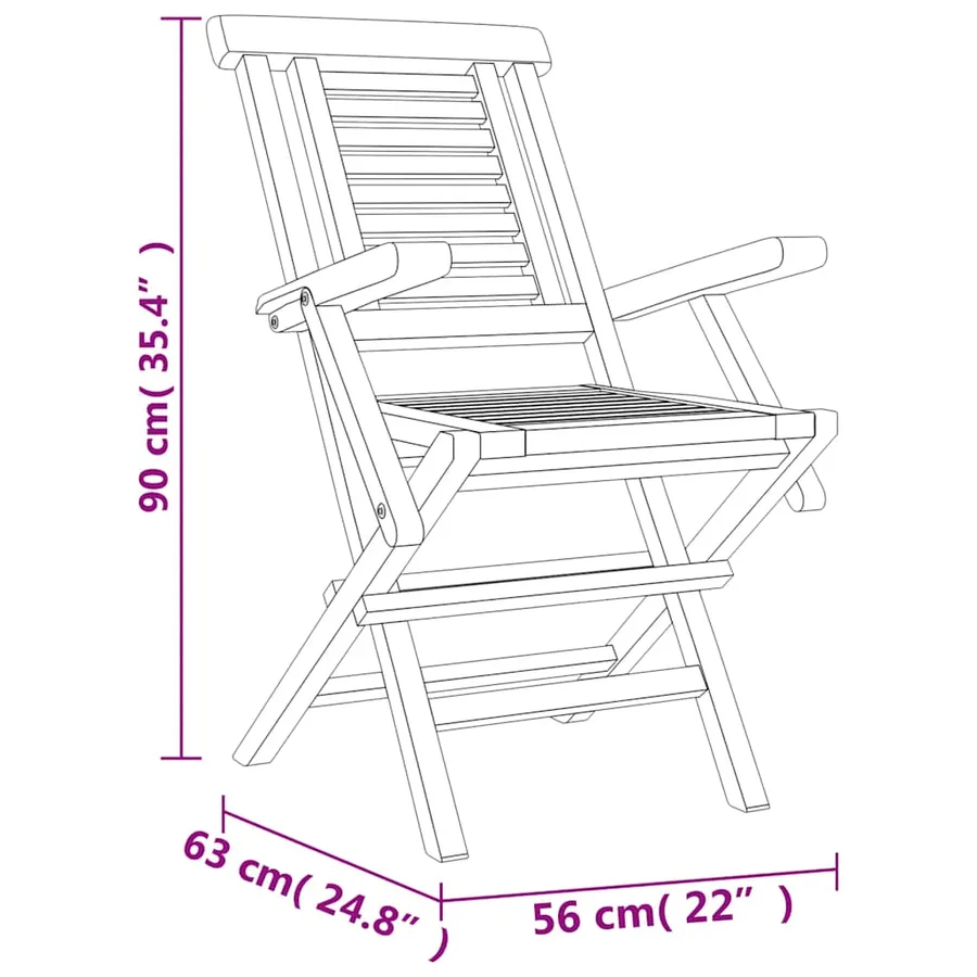 Ensemble à manger de jardin 5 pcs Bois de teck massif - 9