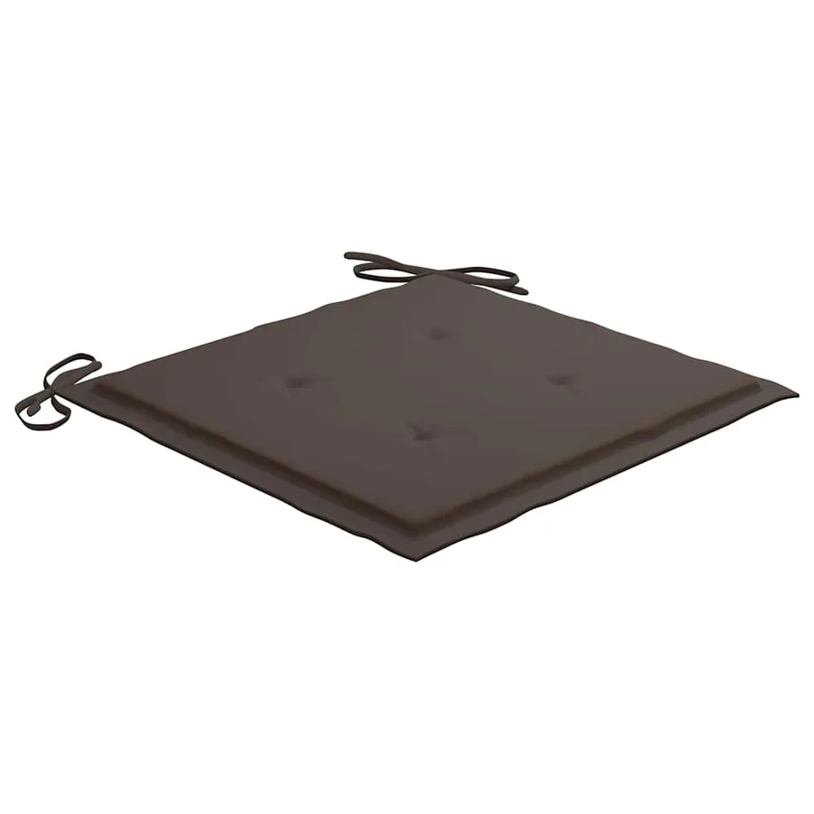 Chaise à bascule avec coussin taupe Bois de teck solide - 7