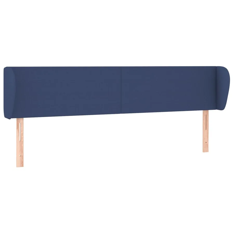 Tête de lit avec oreilles Bleu 163x23x78/88 cm Tissu - 2
